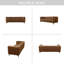 Canapé modulaire brun en microfibre