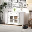 Buffet armoire de rangement blanc - moderne pour la salle à manger et la cuisine avec tablette de tiroir Cuisine, salle à manger, salon