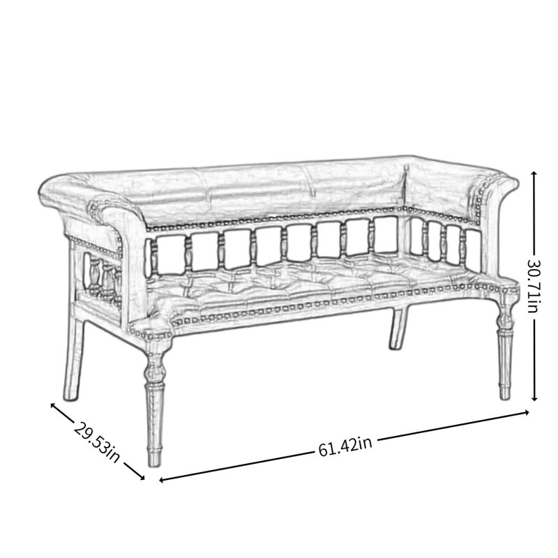 American Solid Wood Green Bench