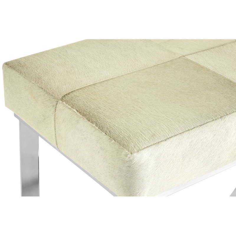 Shayna Genuine Leather Upholstered Bench