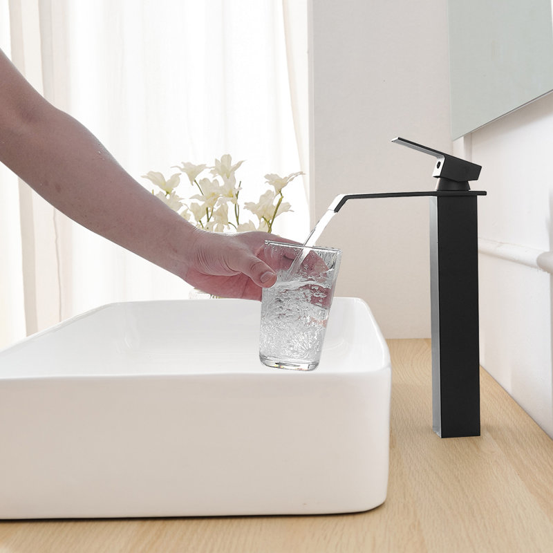 WIZ Waterfall Single Hole Single-Handle Bathroom Faucet, 91 cm H x 61 cm W