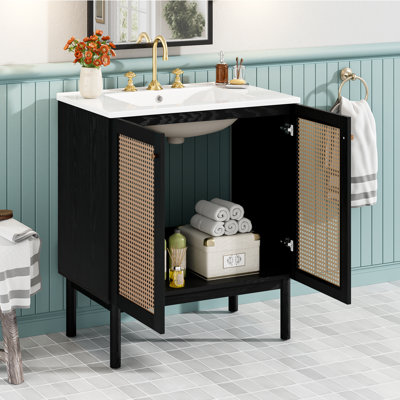 29.8" Beautiful Bathroom Vanities with Single Sink