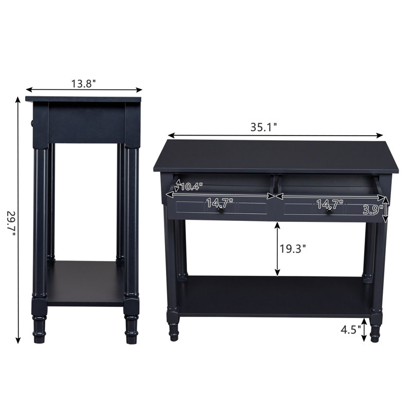 Console Becude, Bleu foncé