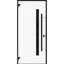 Porte avant en acier pré-suspendue à l'avant / gris Ronex 0144 / entrée en métal peint moderne l 36 po x H 80 po à droite-98195817