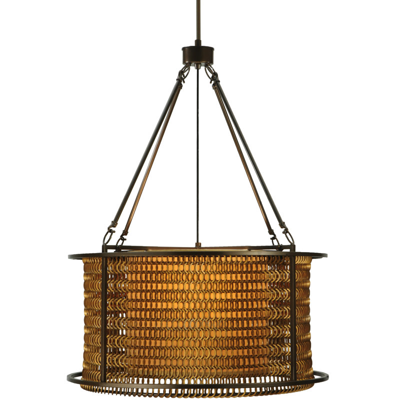 Greenbriar Oak 4 - Light Chandelier, 49" H x 24" W x 24" D