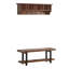 Pomona 2-Piece Entryway Organizer Set – 48” Bench with Shelf & Wall-Mounted Coat Hook with Cubbies-880062480