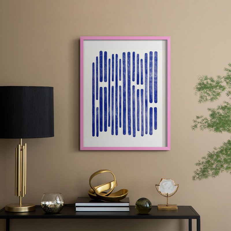 Abstract CCXLIII Framed Print - Ready To Hang , 14" H x 11" W, Pink
