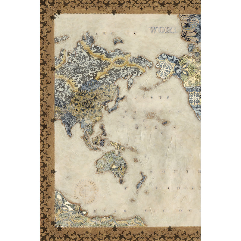 Royal Map I by Chariklia Zarris - Wrapped Canvas Art Prints, 30cm H x 20cm W