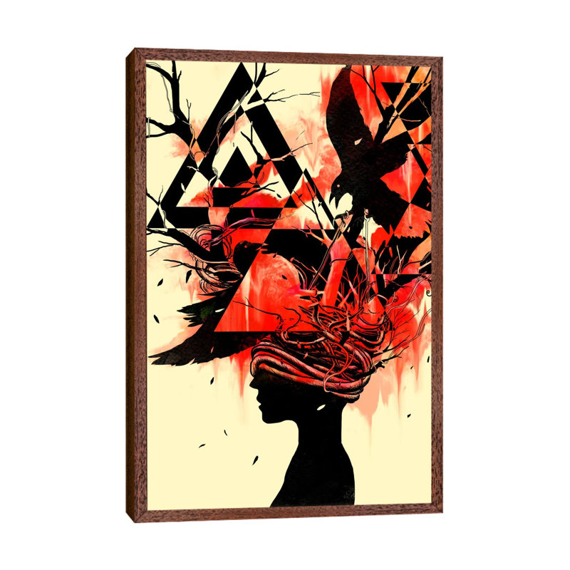 Mindless by Nicebleed - Print on Canvas, Classic Brown Wood Framed, 152.4cm H x 101.6cm W x 3.81cm D