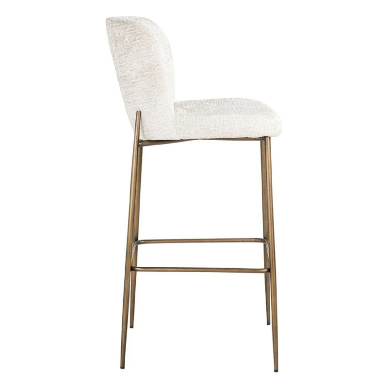 Darby Bar Stool, Gold, Cream