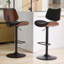 Tabouret de bar pivotant à hauteur réglable avec structure en métal-2145722704-2102530406