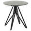 Table de bout ronde en ciment et bronze industriel Hadi