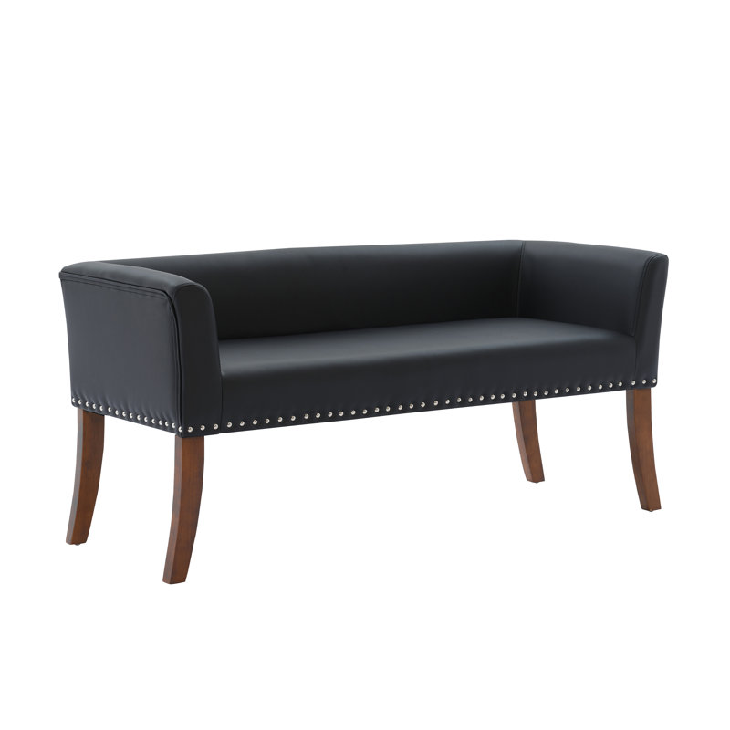 Faux Leather Upholstered Bench