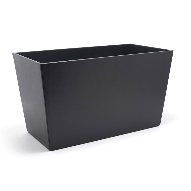 Grand bac de recyclage en plastique 7,5 gallons London, Noir