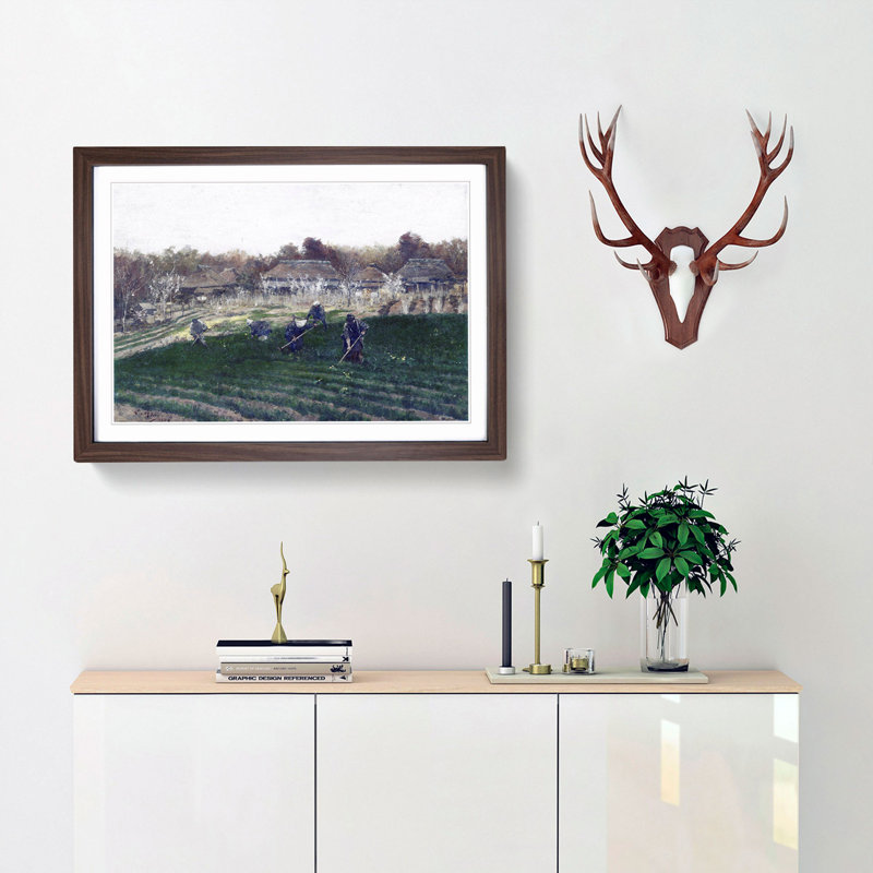 Vegetable Field by Asai Chu - Picture Frame Painting Print, Walnut, 60cm H x 91cm W x 2cm D