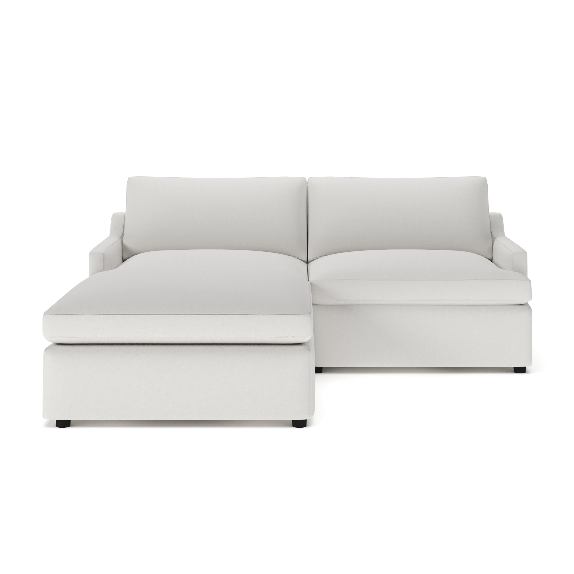 Essex 3-Piece Upholstered Modular Sectional, Macarena Beige Basketweave Fabric