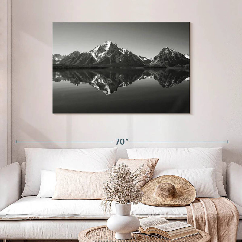 Alvord Grand Teton Mountains BW, H 30 po x l 45 po