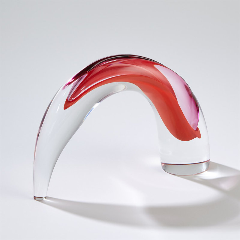 Comma Vase-Fire, Red