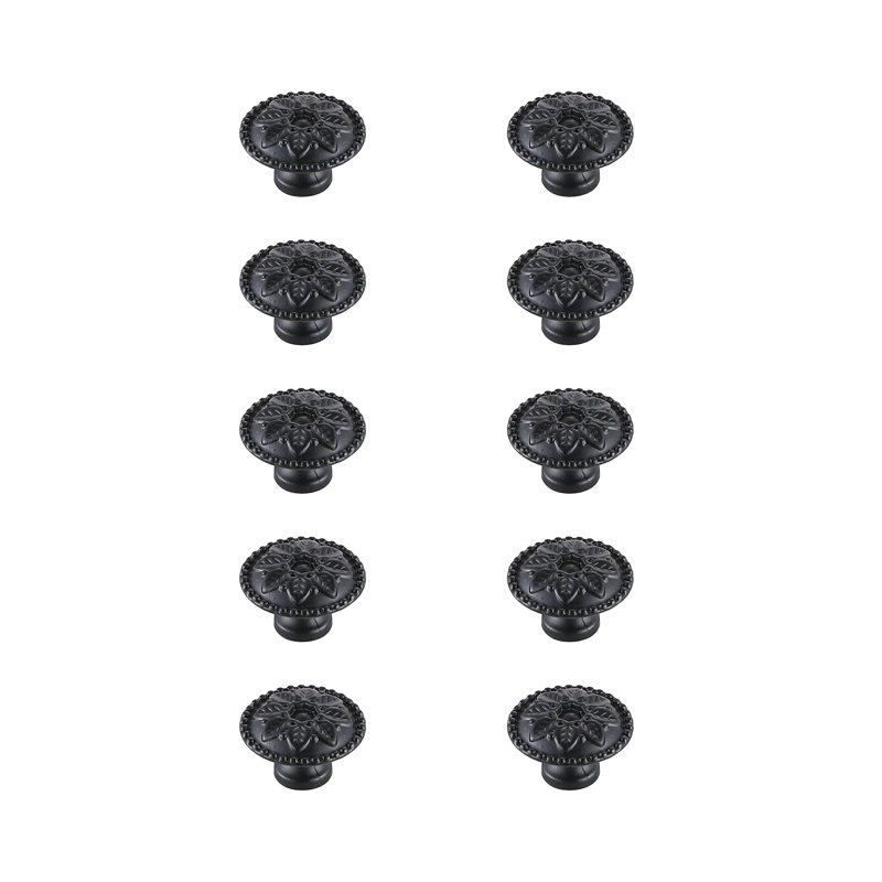 Poignée champignon Balani de 0,9 po de diamètre, Noir mat