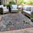 Machine Washable Indoor/Outdoor Xhevrie Gray Rug-1522814858