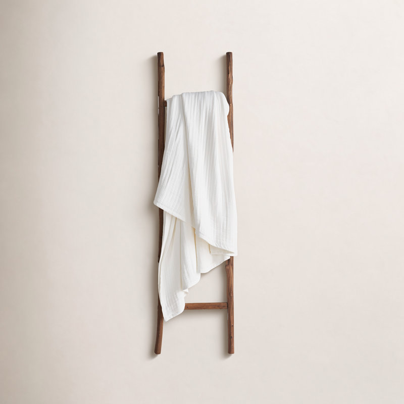 CLOUD COTTON GAUZE BLANKET, White, Queen