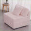 Canapé modulaire simple, moderne minimaliste de 44,9 po avec coussins amovibles lavables pour la chambre à coucher et le salon | Rose clair | Standard-557957936