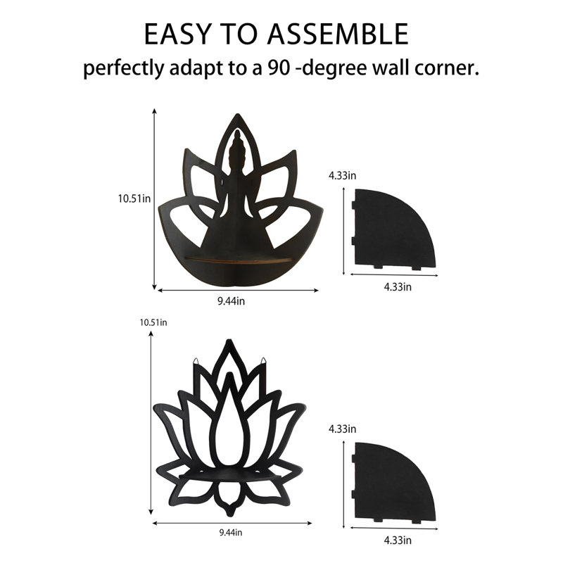 Ensemble de 2 tablettes flottantes de Bouddha Lotus