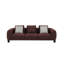 Canapé Mardi Maroon Tweed avec 6 coussins