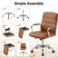 Chaise de bureau à dossier moyen avec accoudoirs pivotant à 360 ° Wanetta-1940045716