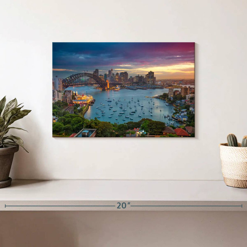 Coucher de soleil Sirci Sydney Harbour, H 8 po x l 12 po