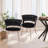 17.72'' H Velvet Upholstered Metal Side Chair-1031742251