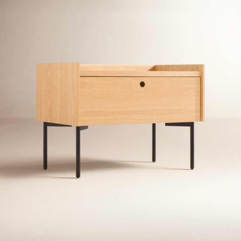 Peek 1 - Drawer Nightstand, White Oak