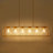 Modern Contemporary Linear 6-Light Glass Kitchen Island Pendant Modern Gold Chandelier