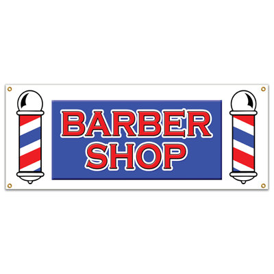 Barber Shop Banner Heavy Duty 13 Oz Vinyl With Grommets Single Sided