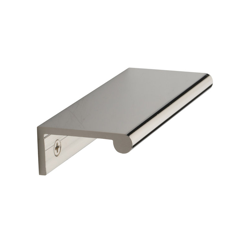 Heritage Brass EPR Edge Pull Cabinet Handle 10cm, Polished Nickel