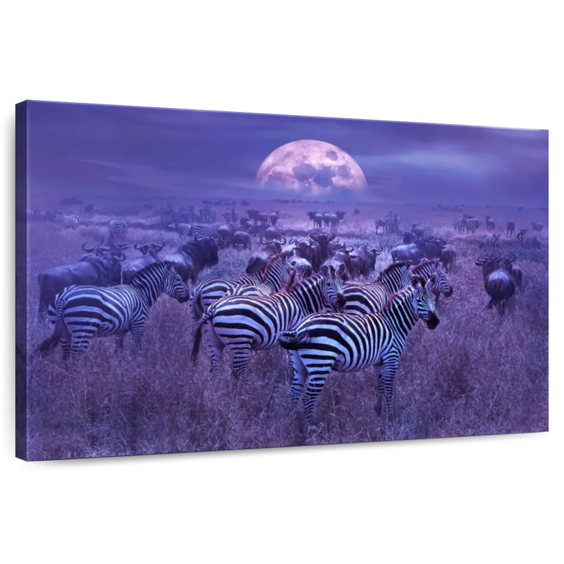 Brampt Lunar Zebras, 24" H x 36" W