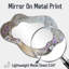 Minimalist Lavender Horizon - miroir asymétrique irrégulier lavande, miroir mural traditionnel, imprimé sur métal-908005618