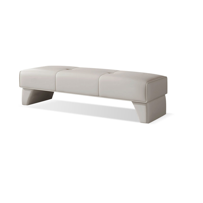 Banc avec revêtement, H 17,72 po x l 59,06 po x P 19,69 po, Beige