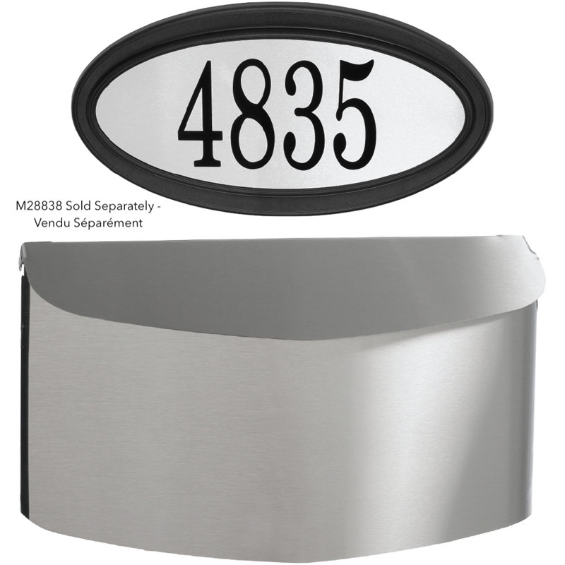 Contemporary Stainless Steel Wall Mounted Mailbox