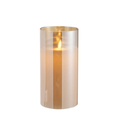 Unscented Flameless Candle with Glass Holder