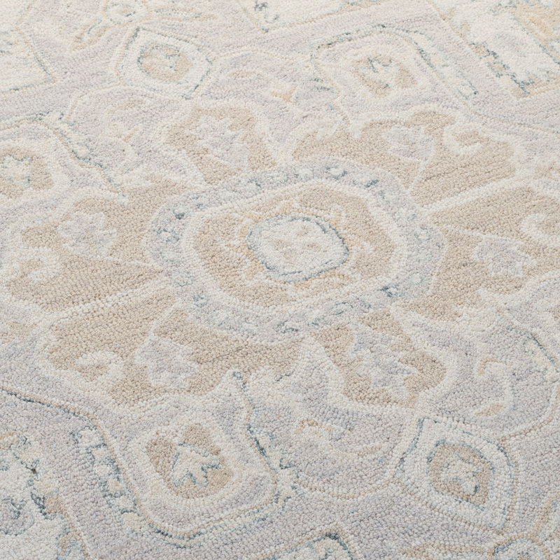 Tapis ivoire / beige en laine / coton touffeté à la main Lauren Ralph Lauren Percy, Rectangle de 5 pi x 8 pi