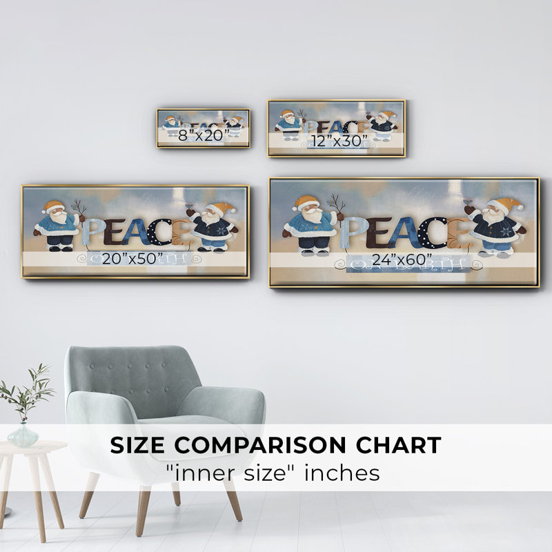 Santa Peace- Framed Canvas