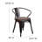 Kesterson Metal Chair with Wood Seat and Arms-1340017043