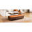 Modern Led Lights Coffee Table, 47.2" Rectangular With Double Storage Table In Warm Walnut 2 Drawers-1910599788-1910599779