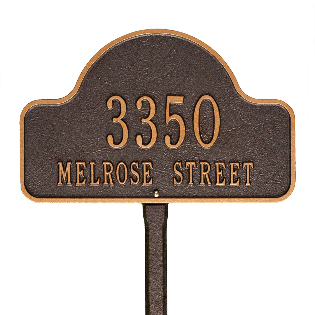 Lexy 2-Line Lawn Address Sign Old Century Forge 