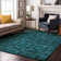 Premium Machine Washable Cerrito AMF564 Teal Rug