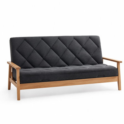6" Thick Full Size Futon Mattress Replacement(Frame Not Included), Gel Memory Foam, Removable Pillow Top Cover, Dark Gray, Compression Packaging(71X52X6")