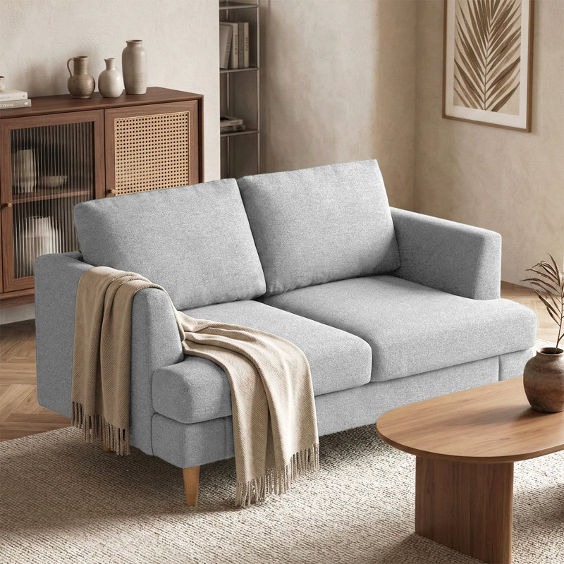 Yannel Upholstered 56'' Loveseat, Gray