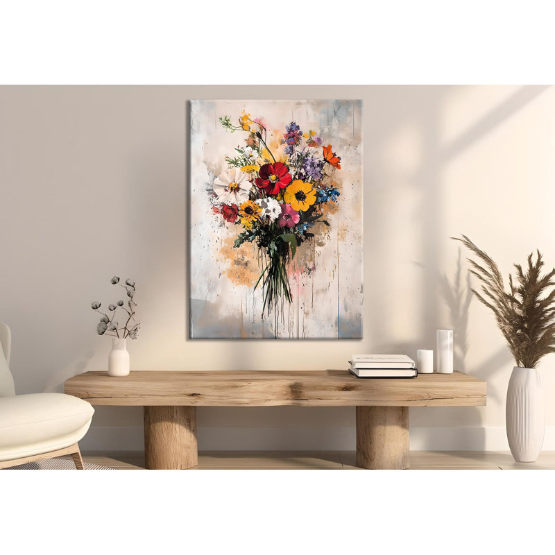 Stylish Decorative Canvas Painting, 19.7 x 27.6 Inches | High-Quality 50% Cotton / 50% Polyester with Digital Printing | Sturdy Wooden Frame (0.8 x 0.8 Inches) | Perfect for Living Room, Bedroom, or Office Decor