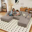 Canapé modulaire Cloud avec 1 repose-pieds, canapé modulaire moderne avec siège profond, canapé-lit en U confortable pour les appartements de salon et de chambre à coucher, aucun assemblage requis-1773350928